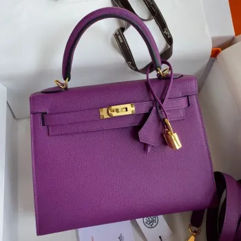 Hermes Epsom Kelly 25cm Sellier Ručně vyrobená taška Anemone