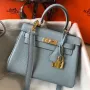 Hermes Mini Kelly 20cm Taška v modré linii z kůže Clemence