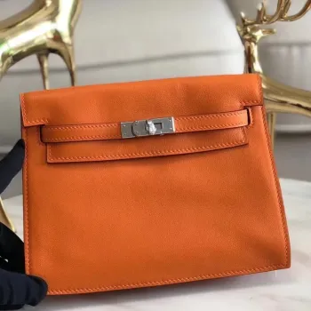 Hermès Orange Swift Kelly Danse Bag