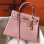 Hermes Růžová Clemence Kelly 28cm Taška