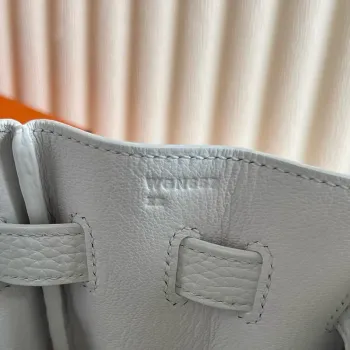 Kelly Retourne 35 Ručně vyráběná taška v bílé kůži Clemence