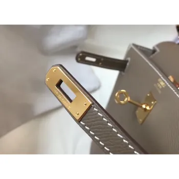 Kelly 25cm Sellier Taška v taupe Epsom kůži