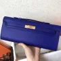 Hermes Blue Electric Epsom Kelly Cut Ručně vyráběná taška