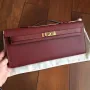 Hermes Bordeaux Epsom Kelly Cut Ručně vyráběná taška