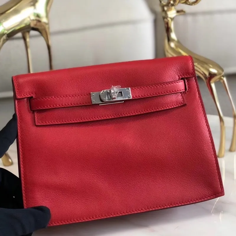 Hermès Red Swift Kelly Danse Bag