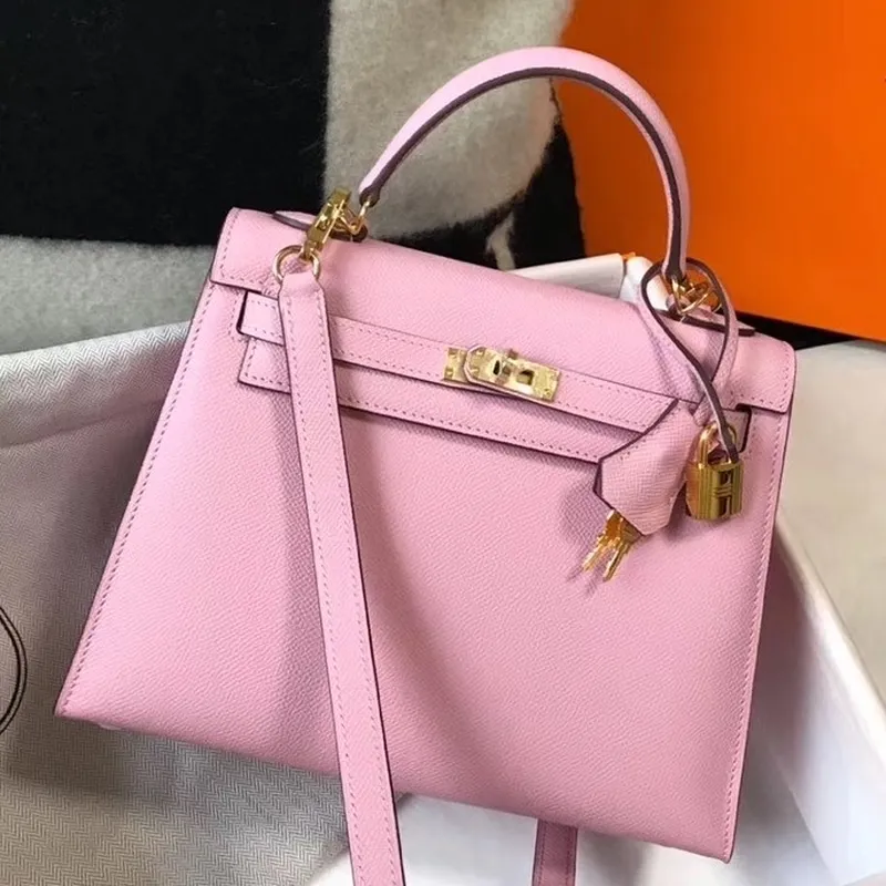 Hermes Mauve Sylvestre Epsom Kelly 25cm Sellier Taška GHW