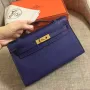 Hermes Sapphire Kelly Pochette Epsom Ručně vyráběná taška