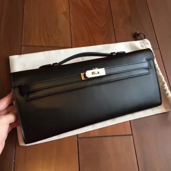 Hermes Black Box Kelly Cut Ručně vyráběná taška