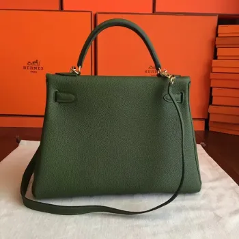 Hermes Canopee Clemence Kelly Retourne 32cm Ručně vyrobená taška