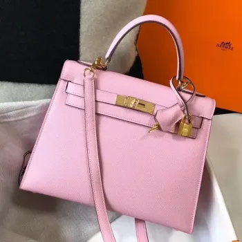 Hermes Mauve Sylvestre Epsom Kelly 28cm Sellier Taška GHW