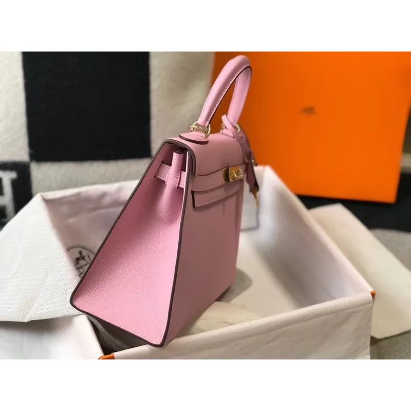 Hermes Mauve Sylvestre Epsom Kelly 28cm Sellier Taška GHW