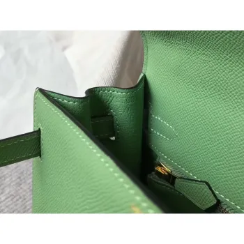 Hermes Vert Criquet Epsom Kelly 25cm Sellier Taška GHW