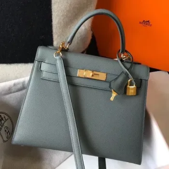Hermes Vert Amande Epsom Kelly 28cm Sellier Taška GHW