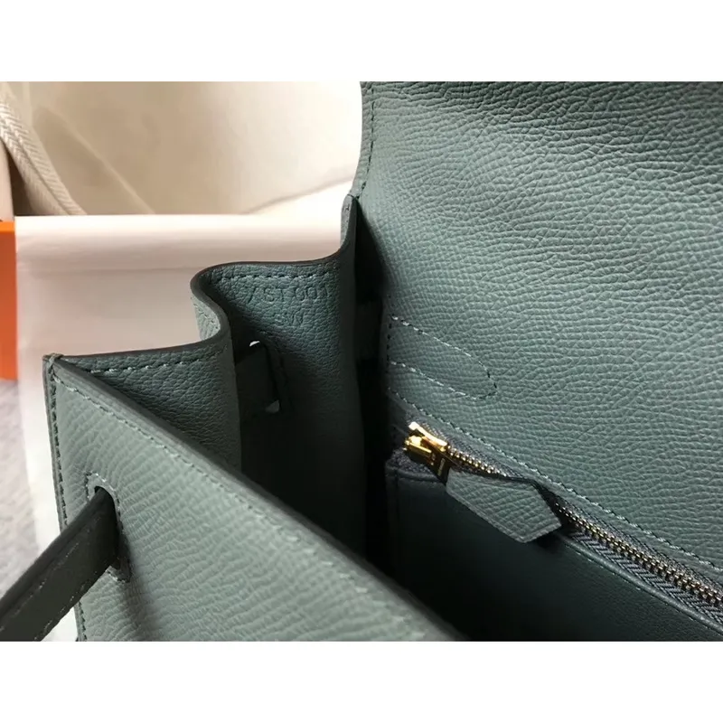 Hermes Vert Amande Epsom Kelly 28cm Sellier Taška GHW