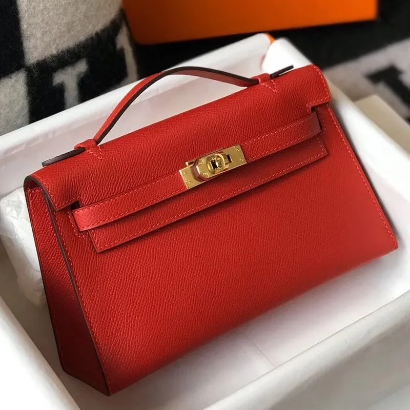 Kelly Pochette taška v červené Epsom kůži