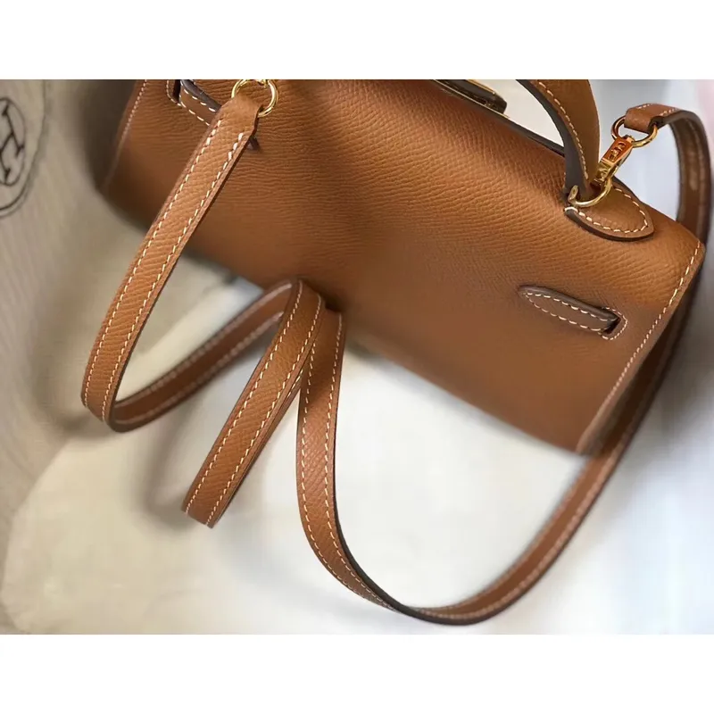 Kelly Mini II Taška v zlaté Epsom kůži