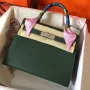 Hermes Vert Anglais Epsom Kelly 28cm Ručně vyráběná taška