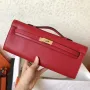 Hermes Red Epsom Kelly Cut Ručně Vyrobená Taška