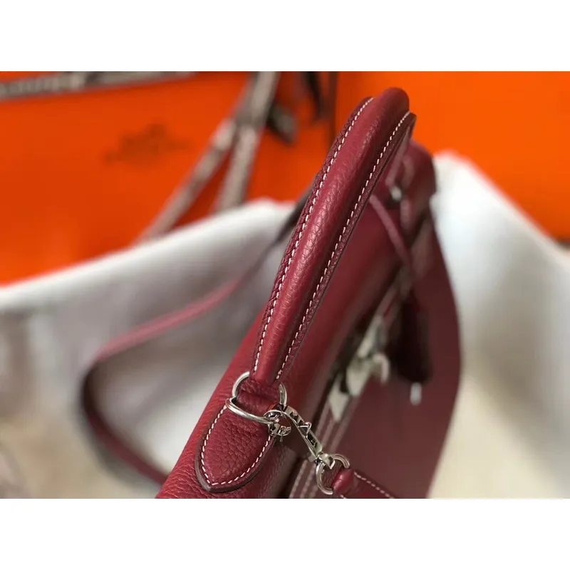 Hermès Bordeaux Clemence Kelly 32cm Retourne Taška