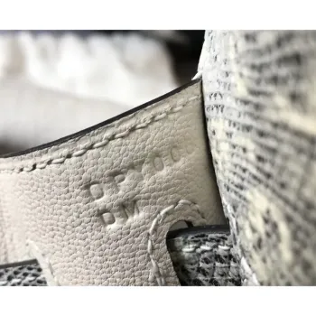 Kelly taška 25 cm v ombre embosované přírodní ještěrce