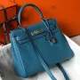 Hermes Blue Jean Clemence Kelly 25cm PHW Taška