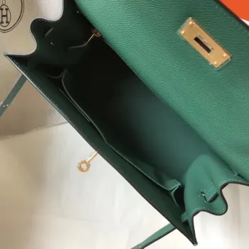 Hermes Malachite Epsom Kelly 32cm Sellier Taška