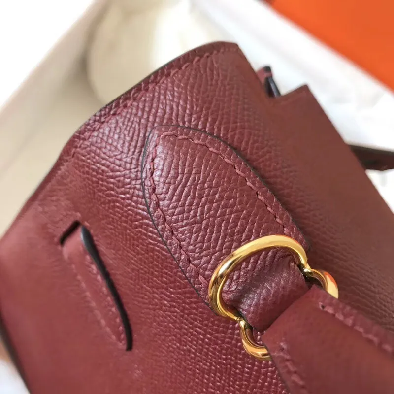 Hermes Bordeaux Epsom Kelly 28cm Ručně vyráběná taška