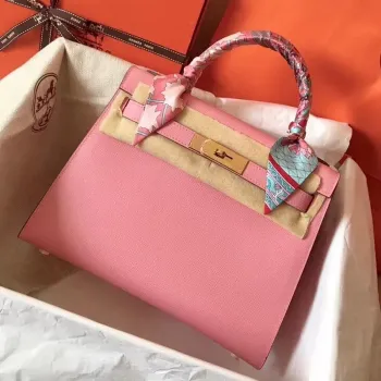 Hermes Rose Confetti Epsom Kelly 28cm Ručně vyrobená taška