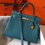 Hermes Blue Jean Clemence Kelly 32cm Retourne Taška