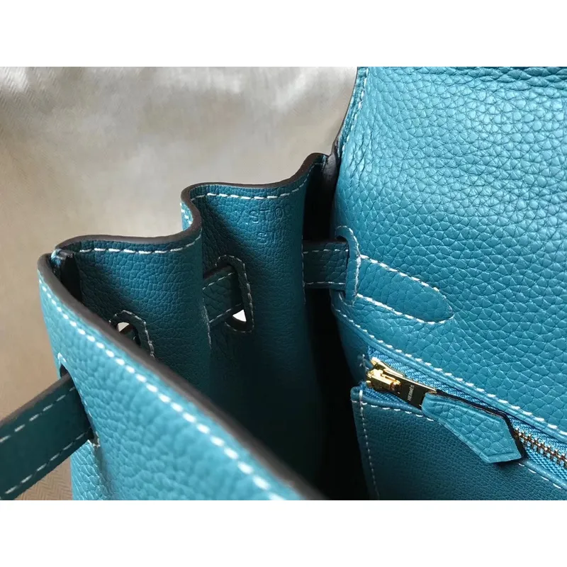 Hermes Blue Jean Clemence Kelly 32cm Retourne Taška