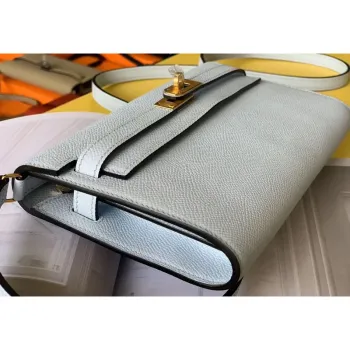 Kelly Classique To Go Peněženka v modrém zephyru z telecí kůže Epsom