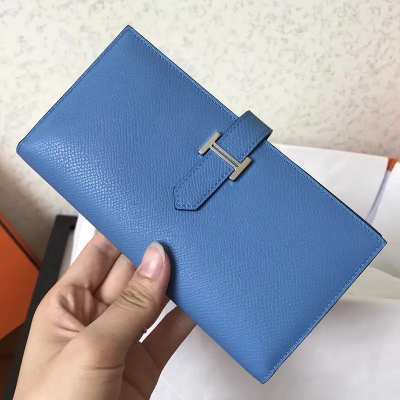 Hermes Blue Jean Epsom Bearn Gusset Peněženka
