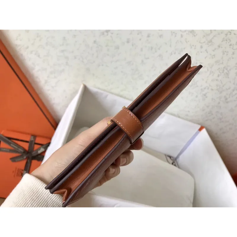 Hermes Gold Swift Bearn Gusset Peněženka