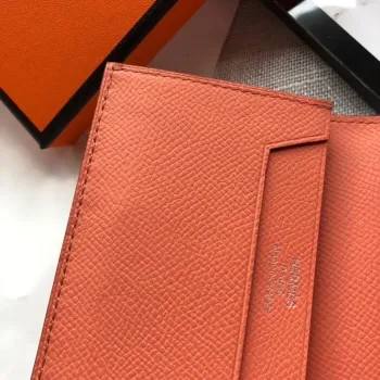 Hermes Bearn Mini Peněženka v kůži Epsom Crevette
