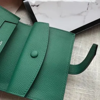 Hermes Bearn Mini Peněženka v barvě Vert Vertigo z Epsom kůže
