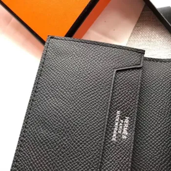 Hermes Bearn Mini Peněženka v černé Epsom kůži