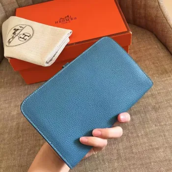 Hermes Blue Jean Dogon Duo Kombinovaná Peněženka
