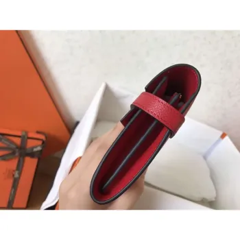 Kelly Classic Dlouhá Peněženka v Červené Epsom Kůži