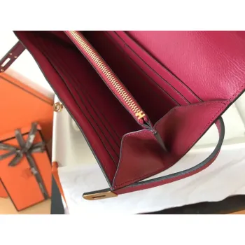 Kelly Classic Dlouhá Peněženka v Rubínové Epsom Kůži