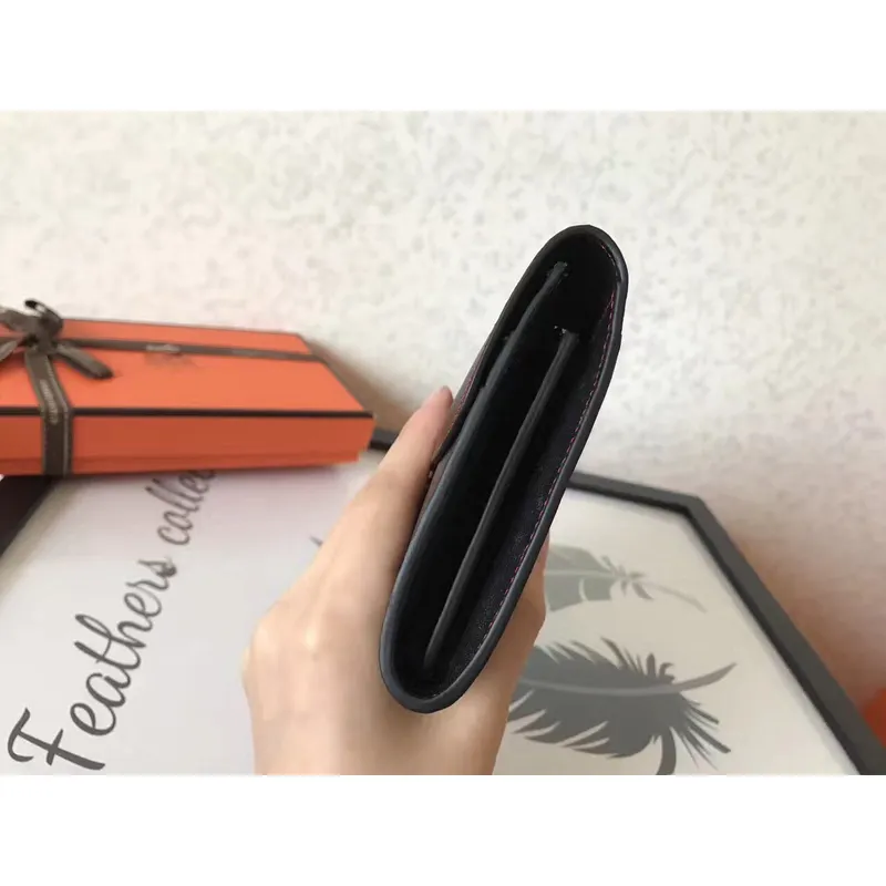 Hermes Black Swift Constance Dlouhá Peněženka