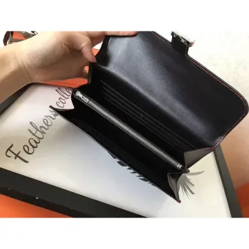 Hermes Black Swift Constance Dlouhá Peněženka