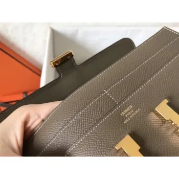 Hermes Taupe Epsom Constance Dlouhá Peněženka