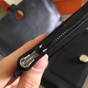 Hermes Black Dogon Duo Kombinovaná Peněženka
