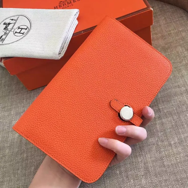Hermes Orange Dogon Duo Kombinovaná Peněženka
