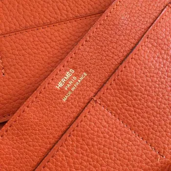 Hermes Orange Dogon Duo Kombinovaná Peněženka