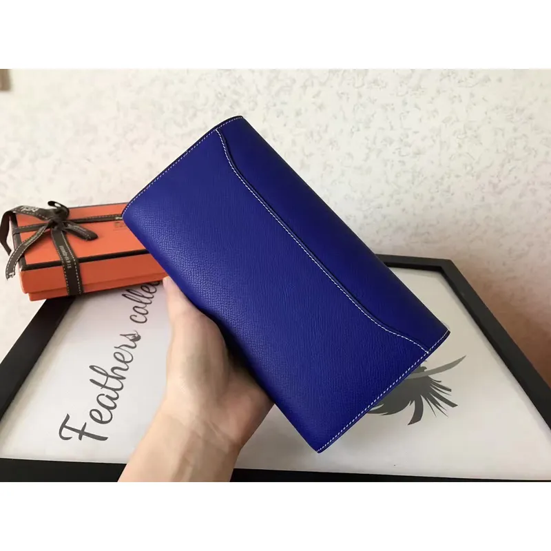 Hermes Blue Electric Epsom Constance Dlouhá Peněženka