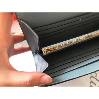 Hermes Blue Lin Epsom Constance Dlouhá Peněženka