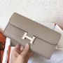 Hermes Grey Epsom Constance Dlouhá Peněženka