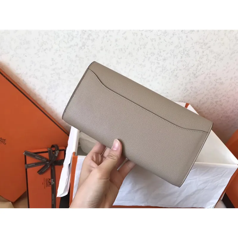 Hermes Grey Epsom Constance Dlouhá Peněženka