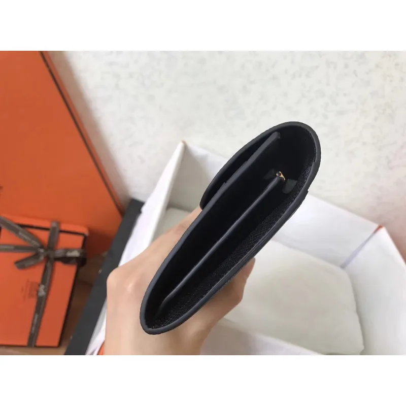 Hermes Černá Epsom Constance Dlouhá Peněženka